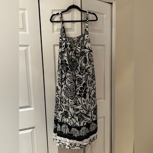 Knox Rose Black and White Floral Dress